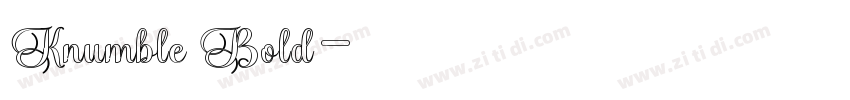Knumble Bold字体转换